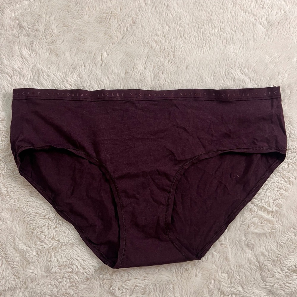 Victorias Secret Hiphugger Panties Burgundy Logo Waistband XL 1124485021P9 WOMEN